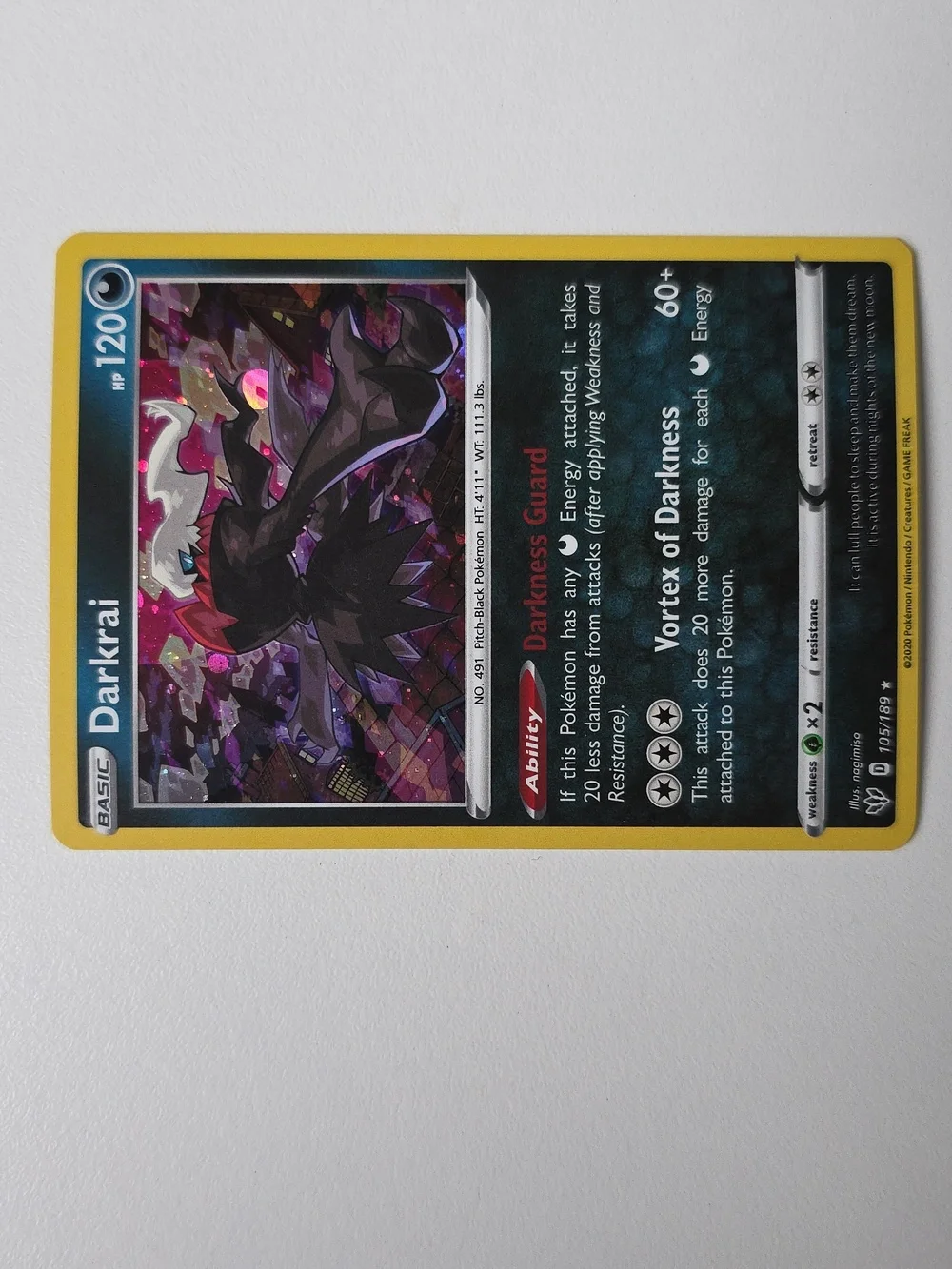 Pokemon Darkrai Trading Card